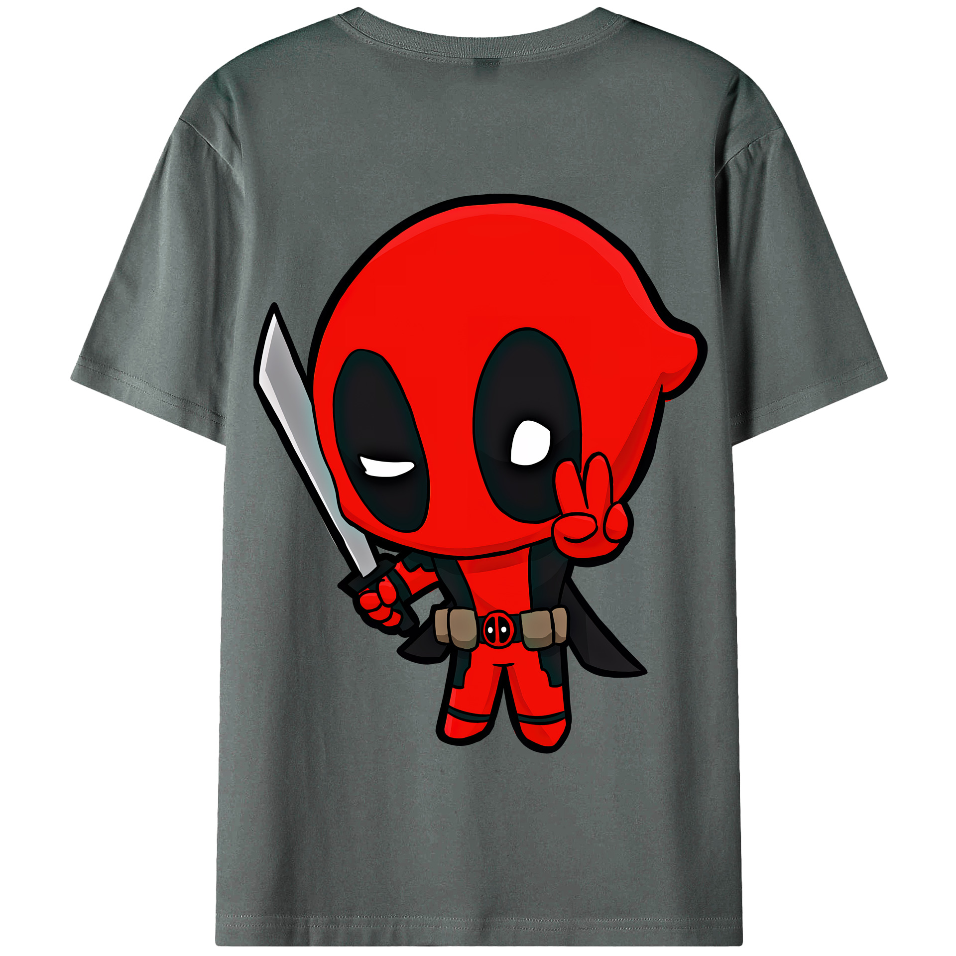 （画像用） Deadpool デッドプール 綿100％半袖Tシャツ（背面プリント）